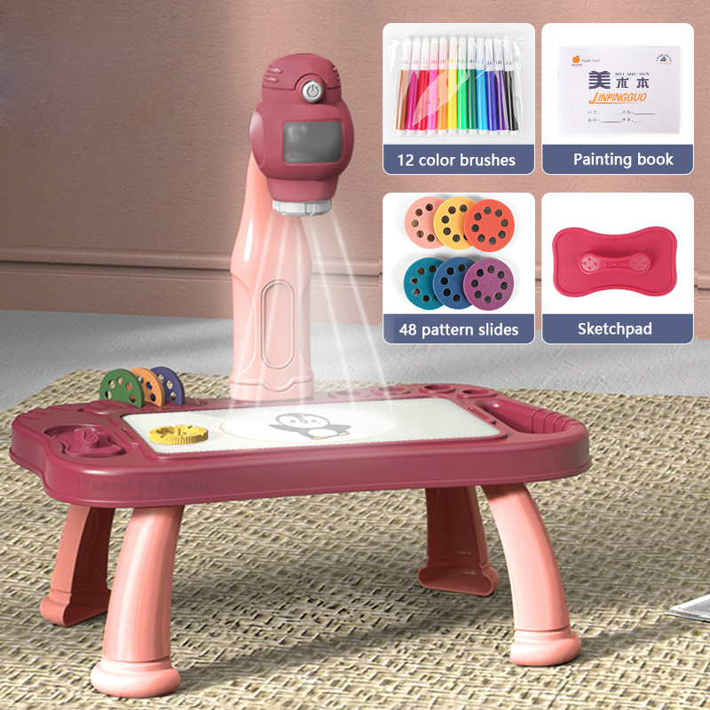 Kid Toys And Craft - Proyektor Pintar Set Meja Lukisan Anak-anak
