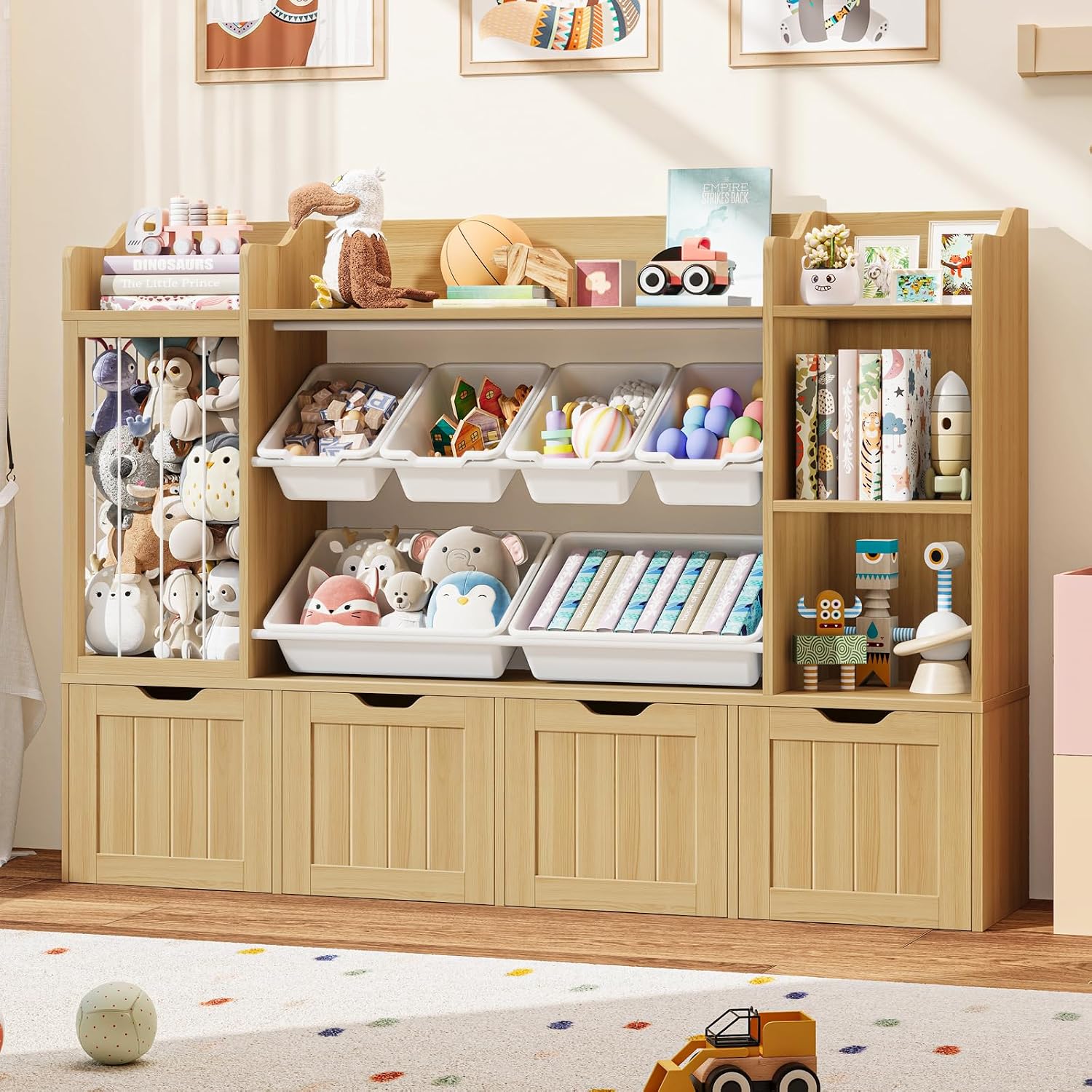 Kids Toys Drawers - Lemari Penyimpanan Buku Anak dengan Laci