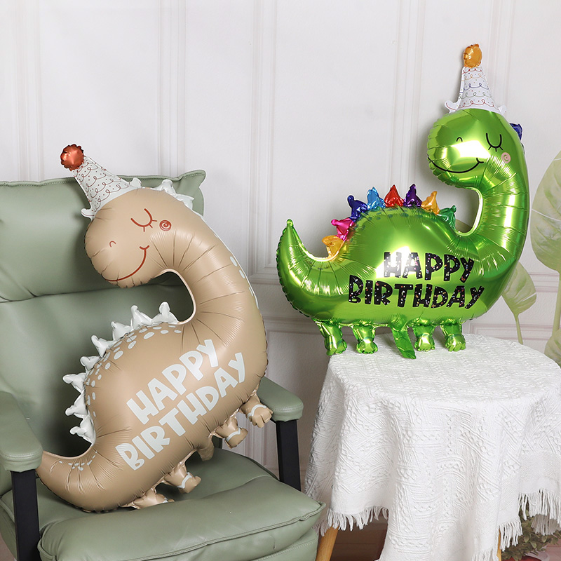 Toys Background For Kids - Dinosaurus aluminium balon Film hijau kartun