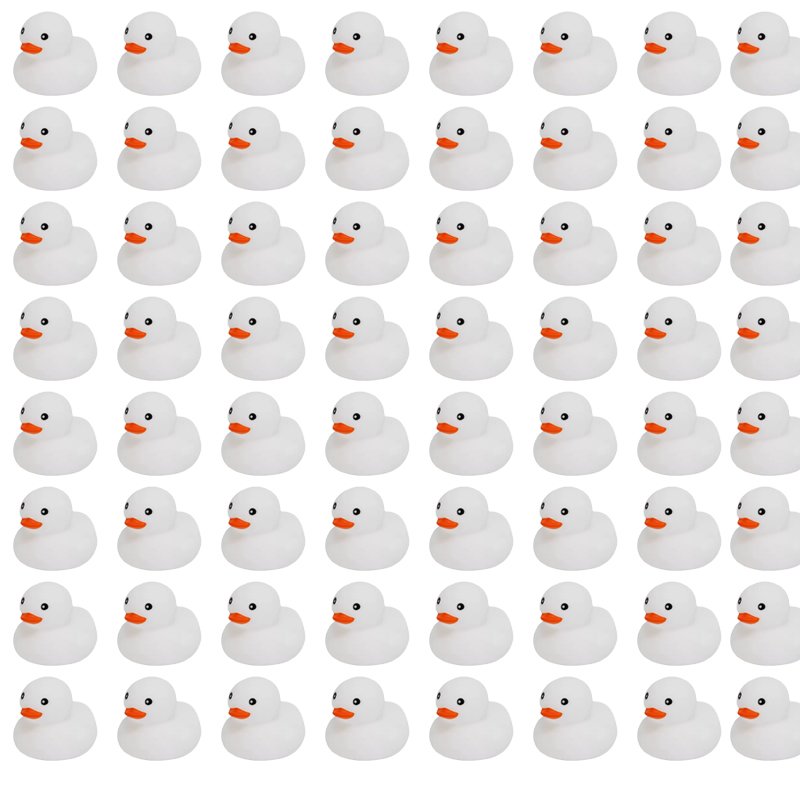 Rubber Duck Bath - 6/12/24 pcs Bebek Karet Putih Grosir,