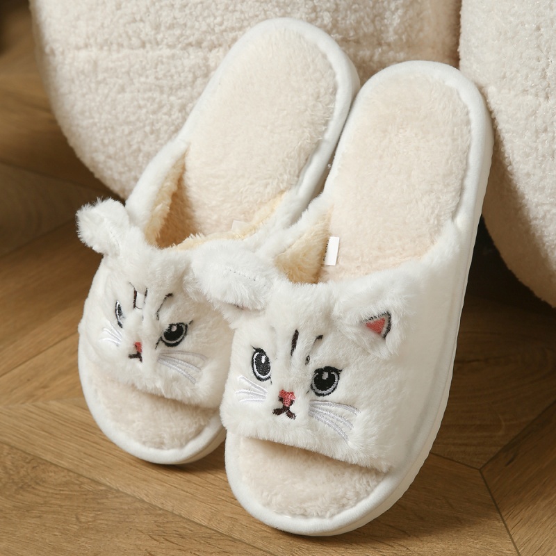 Soft Plush Doll - Sendal Jepit Bulu Kucing Lucu Untuk