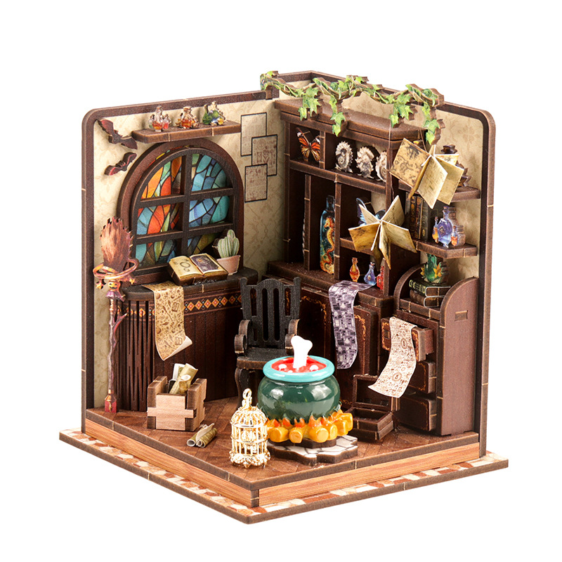 Dollhouse Furniture Set - Kit Model Miniatur Kayu DIY Bengkel