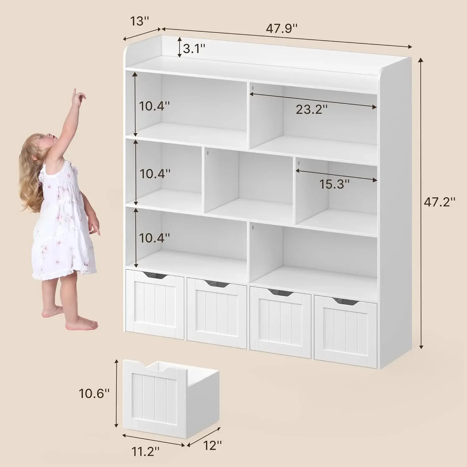 Lemari Penyimpanan Mainan Anak - Kids Toys Drawers ulasan dan harga