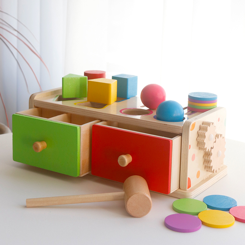 Mainan Susun Kayu Montessori u - Kids Toys Drawers ulasan dan harga
