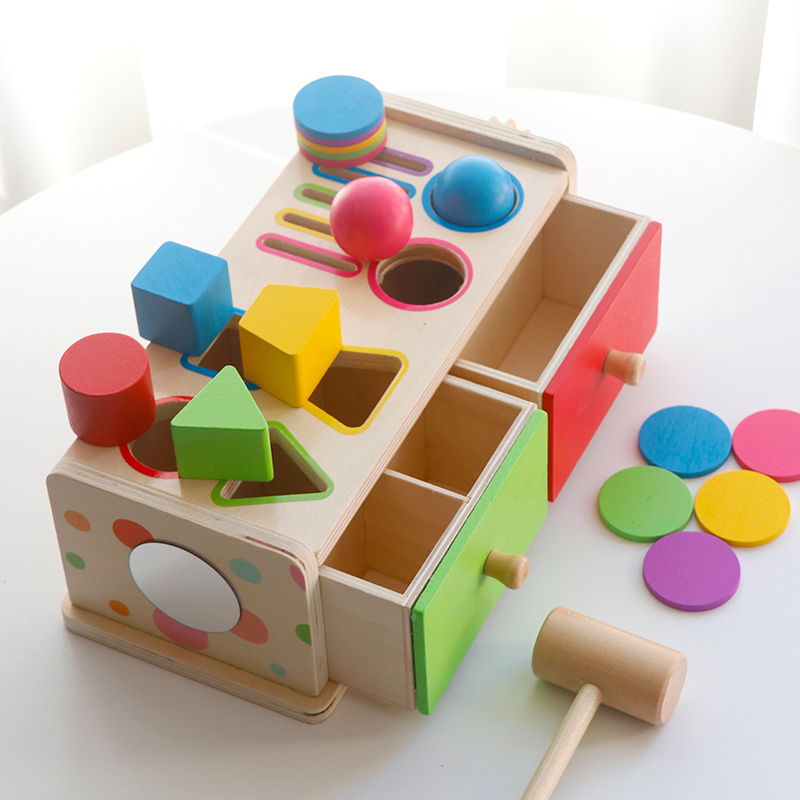 Mainan Susun Kayu Montessori u - Kids Toys Drawers ulasan dan harga