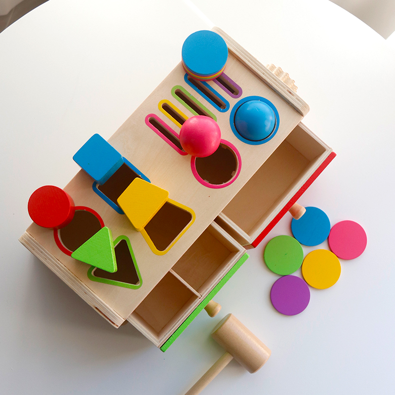Mainan Susun Kayu Montessori u - Kids Toys Drawers ulasan dan harga