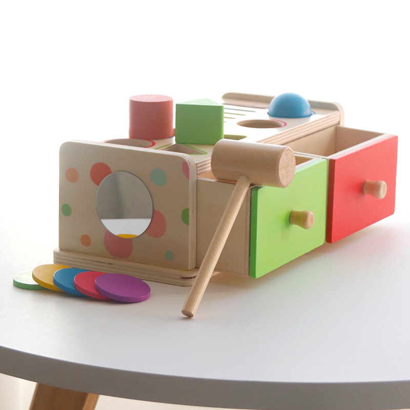 Mainan Susun Kayu Montessori u - Kids Toys Drawers ulasan dan harga