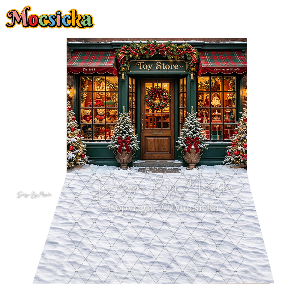 Toko Mainan Natal Mocsicka Lat - Toys Background For Kids ulasan dan harga
