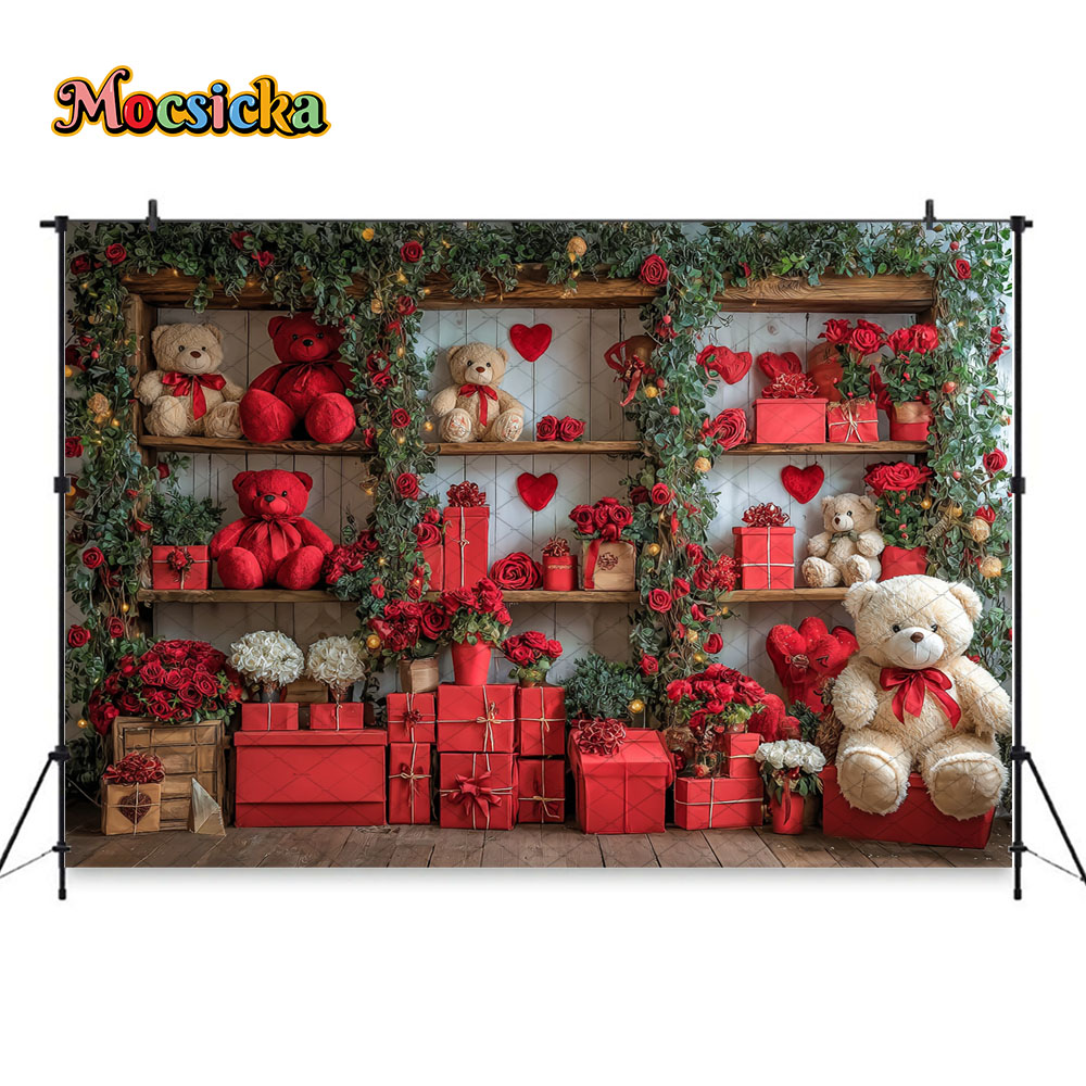 Mocsicka Hari Valentine Latar  - Toys Background For Kids ulasan dan harga
