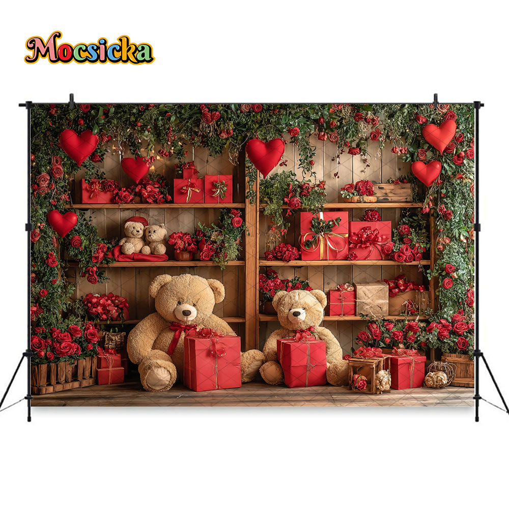 Mocsicka Hari Valentine Latar  - Toys Background For Kids ulasan dan harga