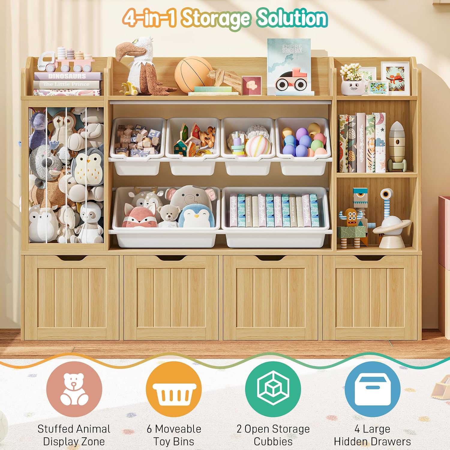 Lemari Penyimpanan Buku Anak d - Kids Toys Drawers ulasan dan harga