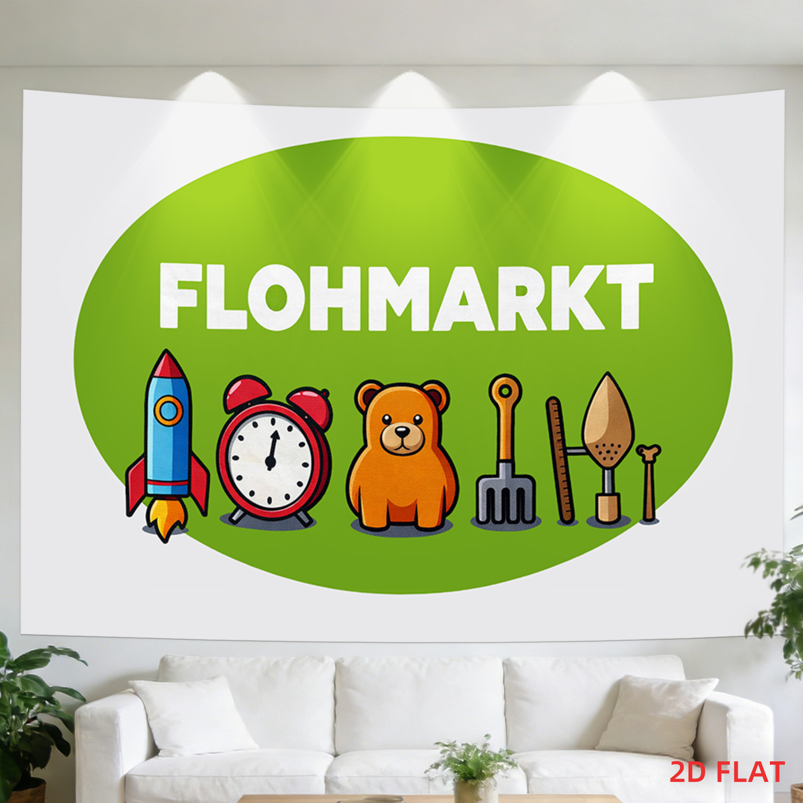 Tapestry Flohmarkt, Hiasan Din - Toys Background For Kids ulasan dan harga