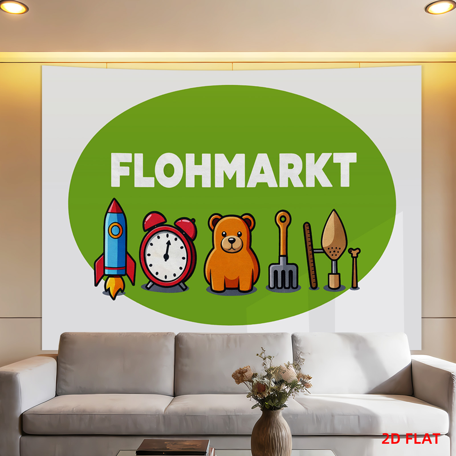 Tapestry Flohmarkt, Hiasan Din - Toys Background For Kids ulasan dan harga
