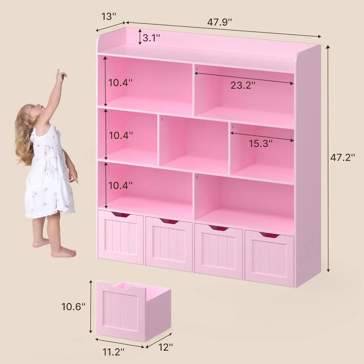 Lemari Penyimpanan Mainan Anak - Kids Toys Drawers ulasan dan harga