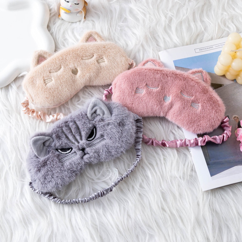 Masker Tidur Boneka Kucing Luc - Soft Plush Doll ulasan dan harga