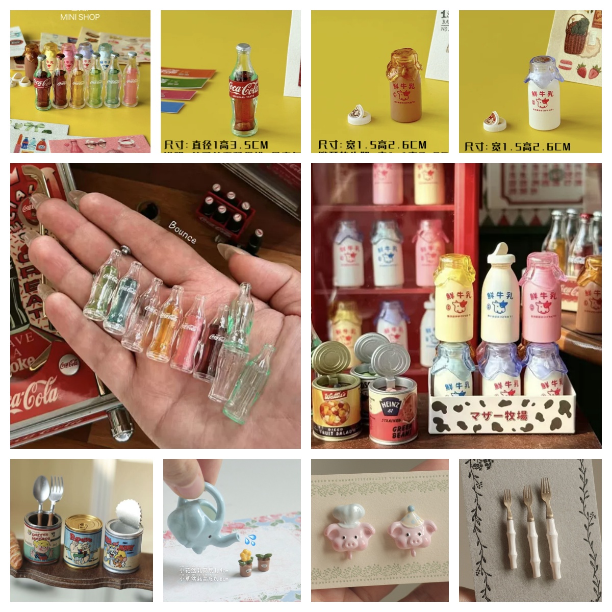 Set Botol Susu Mini Cola 6 War - Dollhouse Furniture Set ulasan dan harga