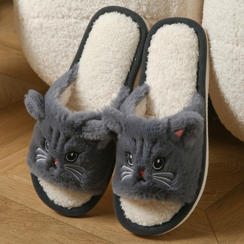 Sendal Jepit Bulu Kucing Lucu  - Soft Plush Doll ulasan dan harga