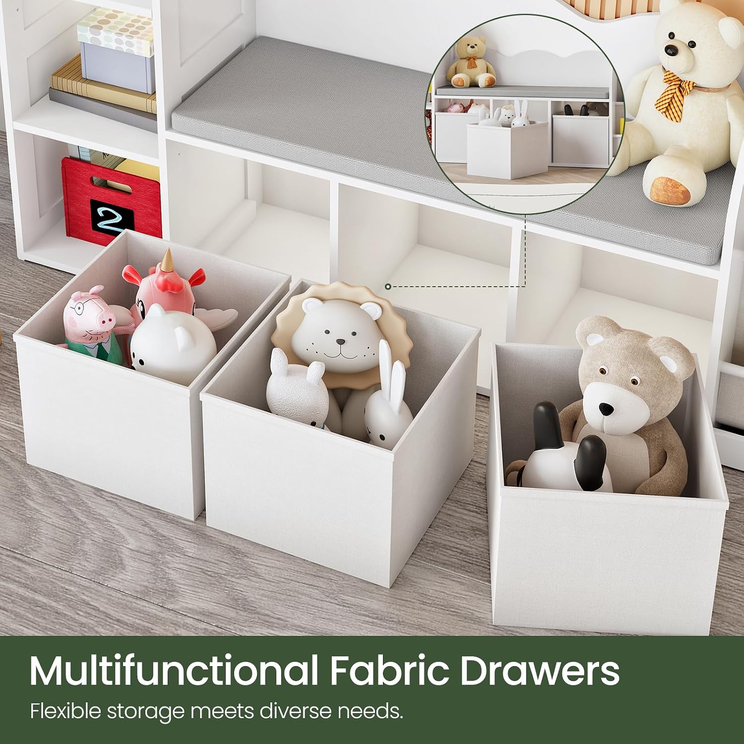 Rak Buku Anak 3 in 1, Tempat B - Kids Toys Drawers ulasan dan harga