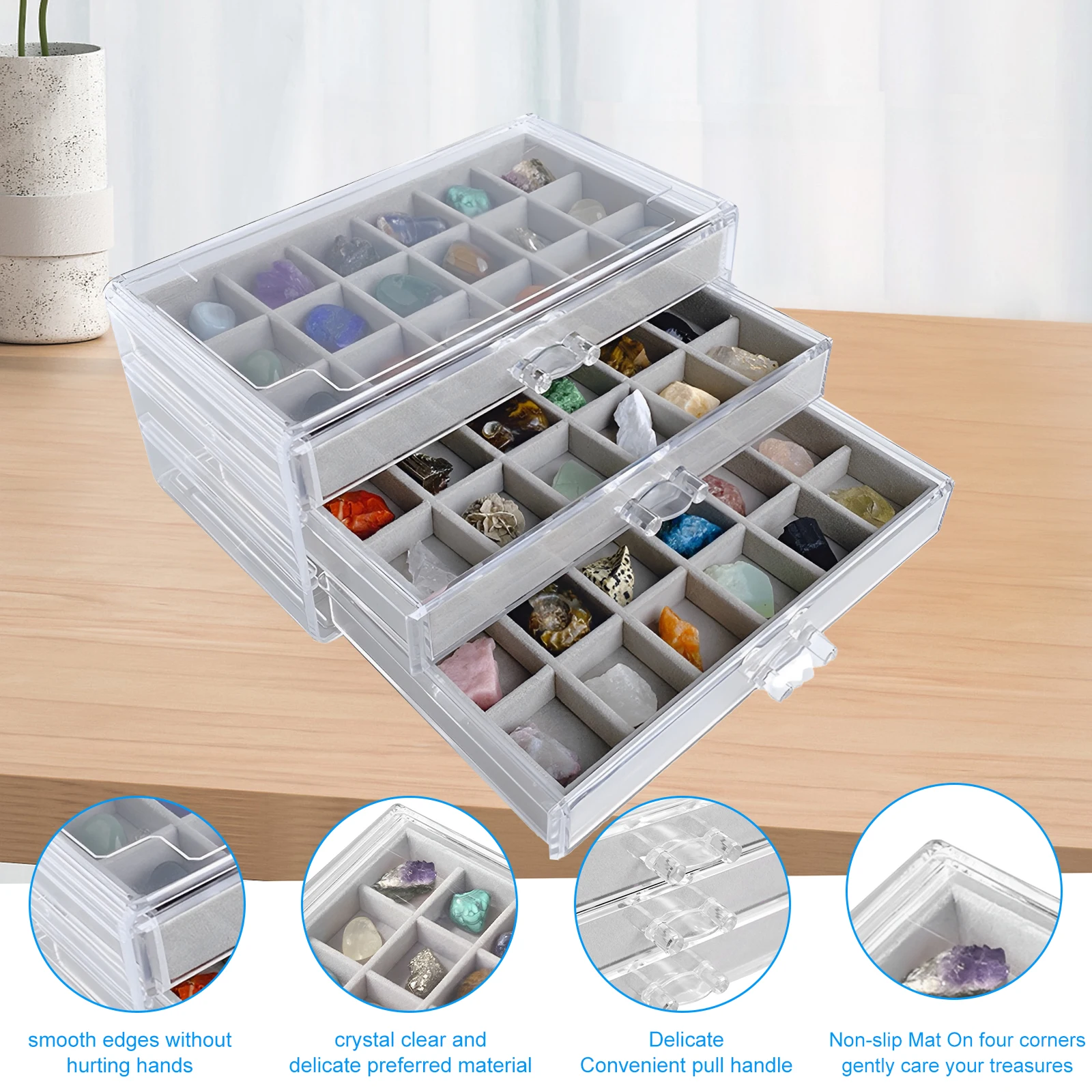 Kotak Pajangan Batu 3 Laci Kot - Kids Toys Drawers ulasan dan harga